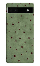 Green Stars Google Pixel 6A Back Cover
