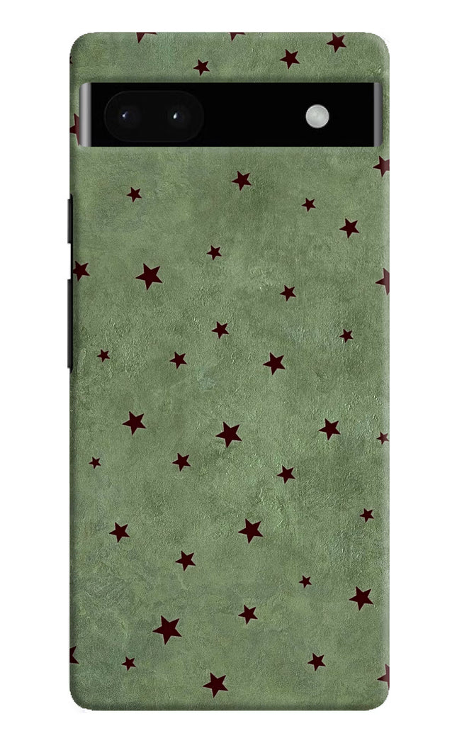 Green Stars Google Pixel 6A Hard Case Back Cover by Casekaro
