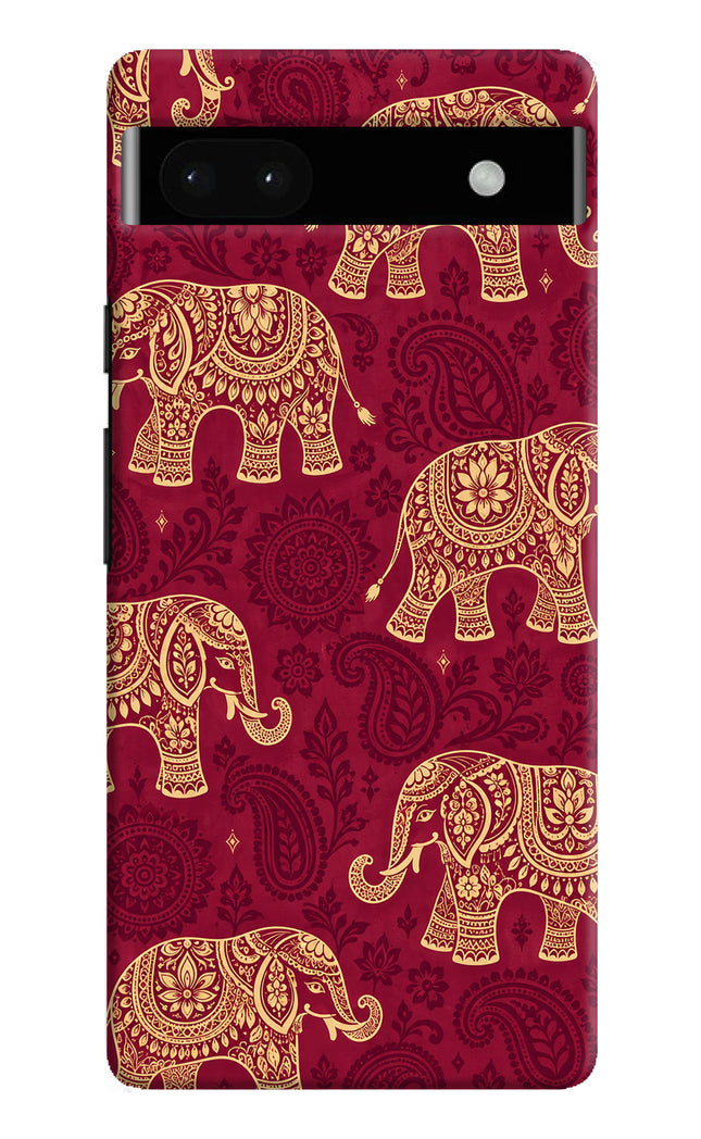Maroon Elephant Google Pixel 6A Back Cover