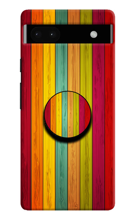 Multicolor Wooden Google Pixel 6A Pop Case by Casekaro