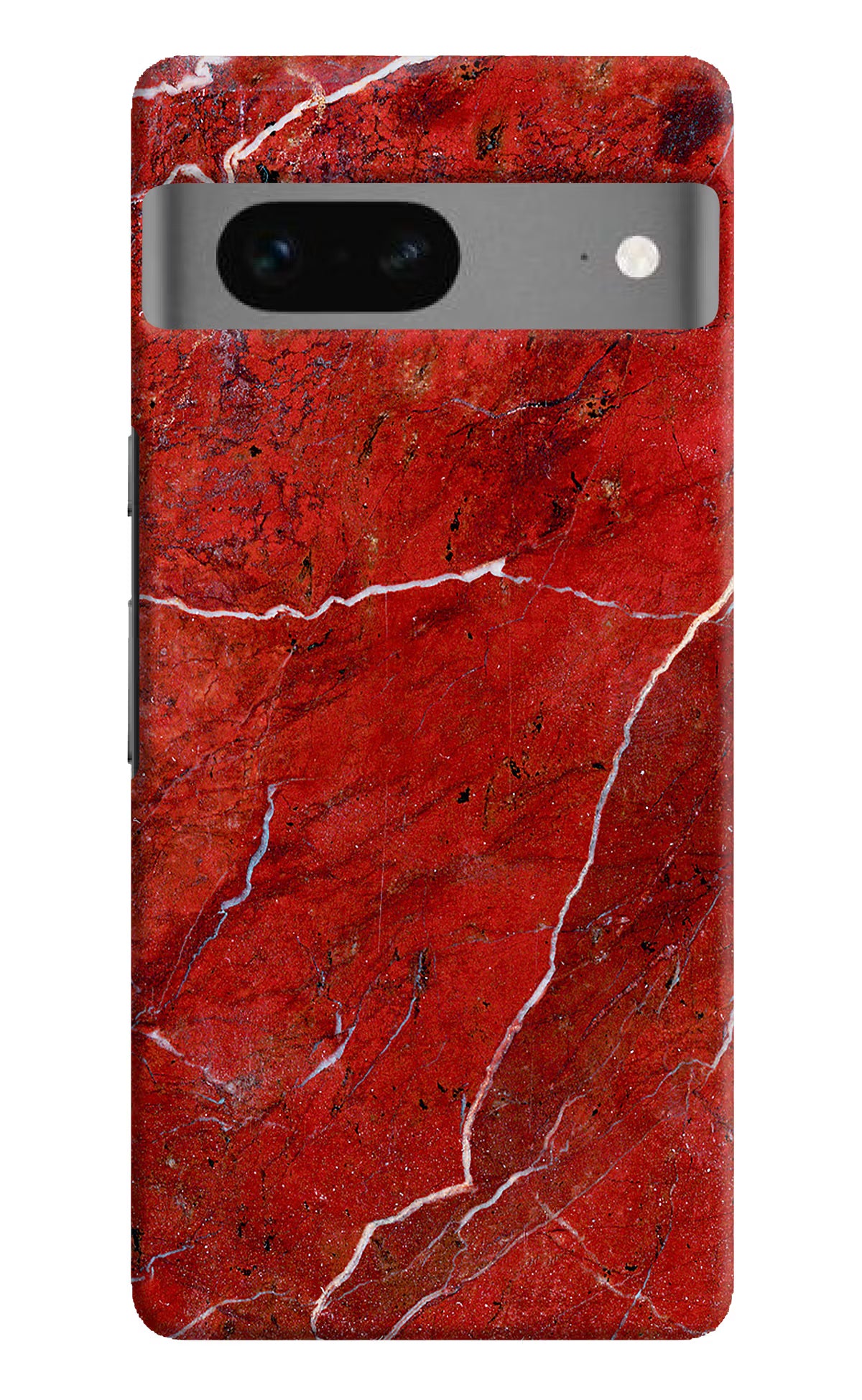 Red Marble Design Google Pixel 7 Hard Case Back Cover by Casekaro
