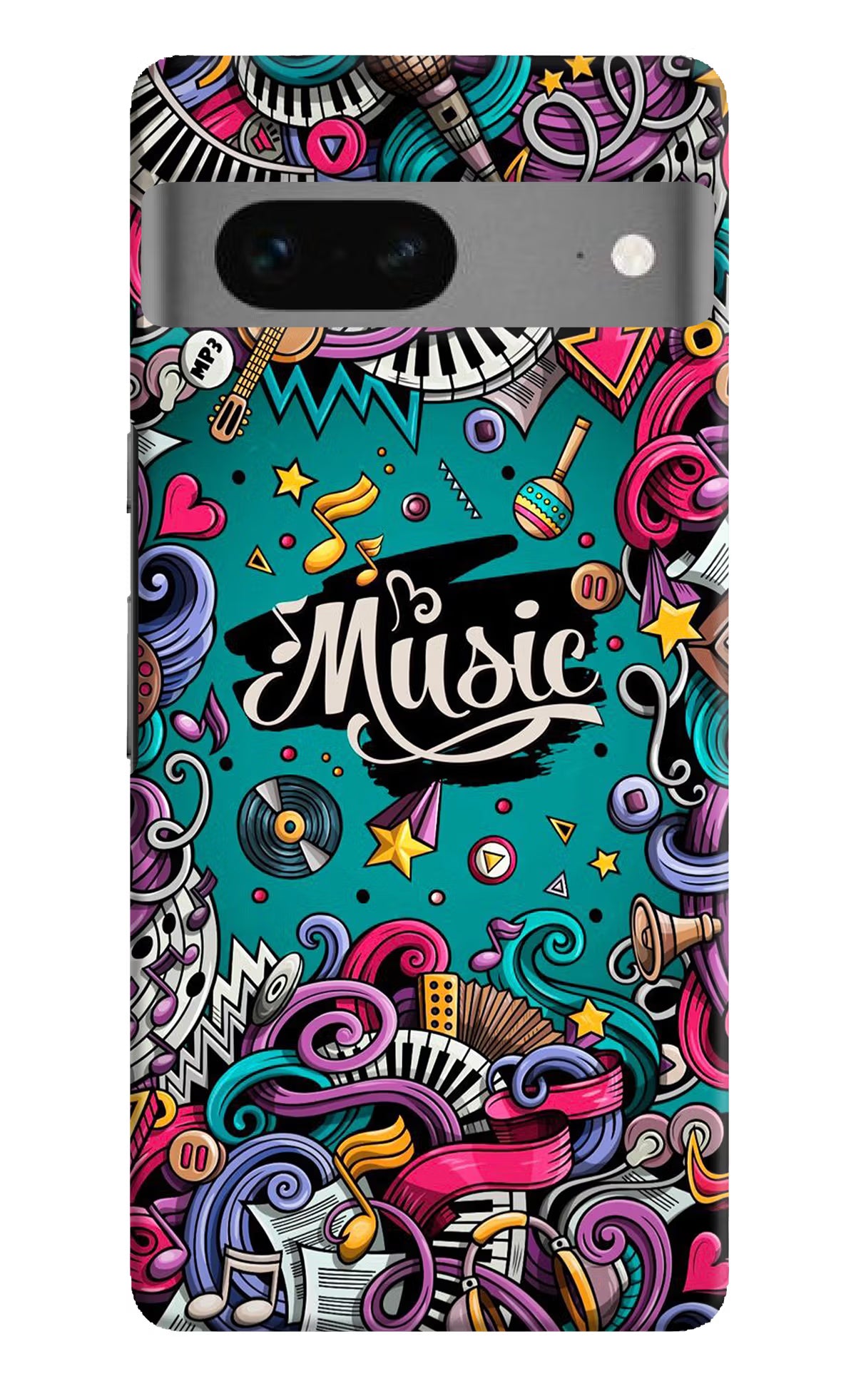 Music Graffiti Google Pixel 7 Hard Case Back Cover by Casekaro