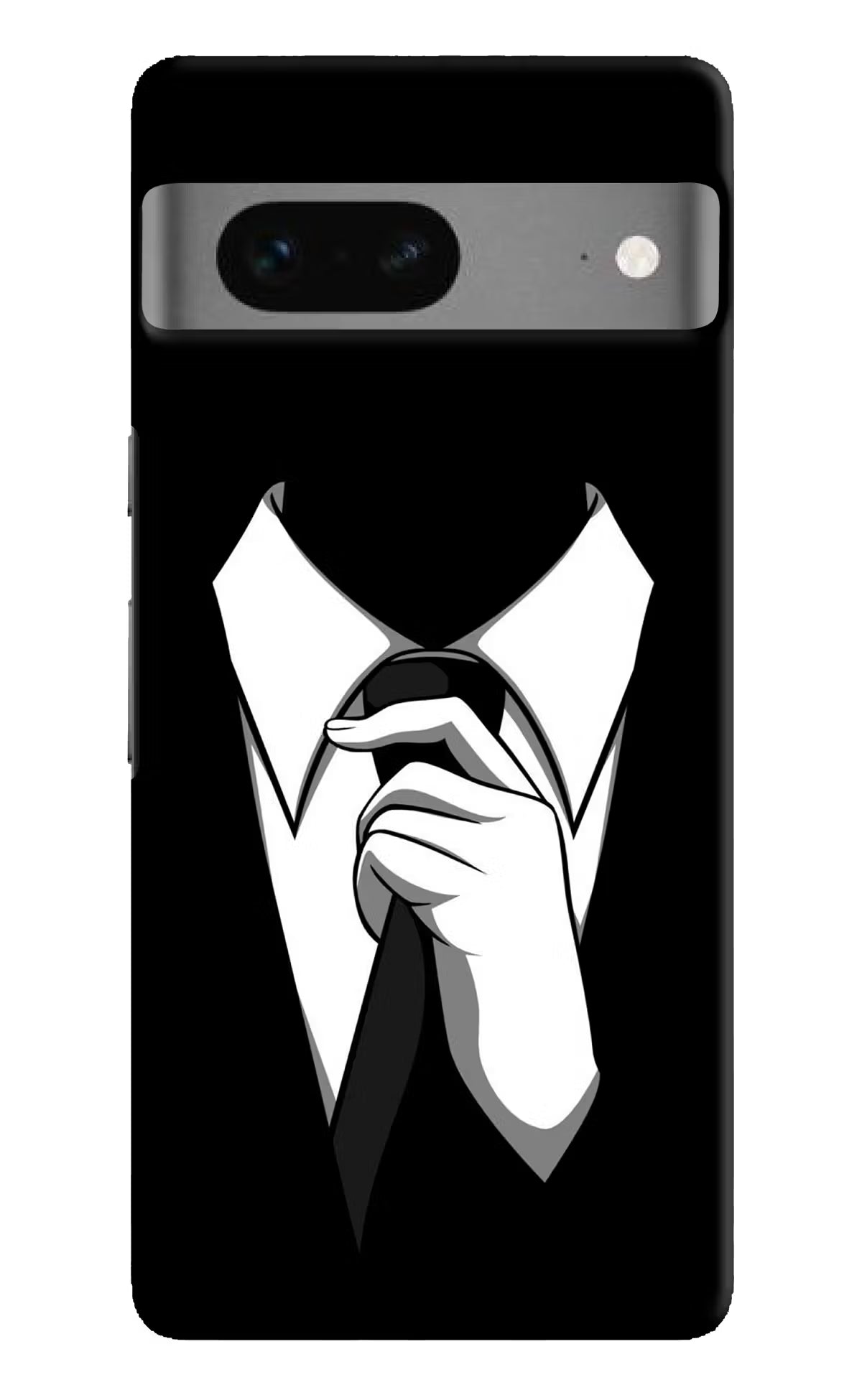 Black Tie Google Pixel 7 Hard Case Back Cover by Casekaro