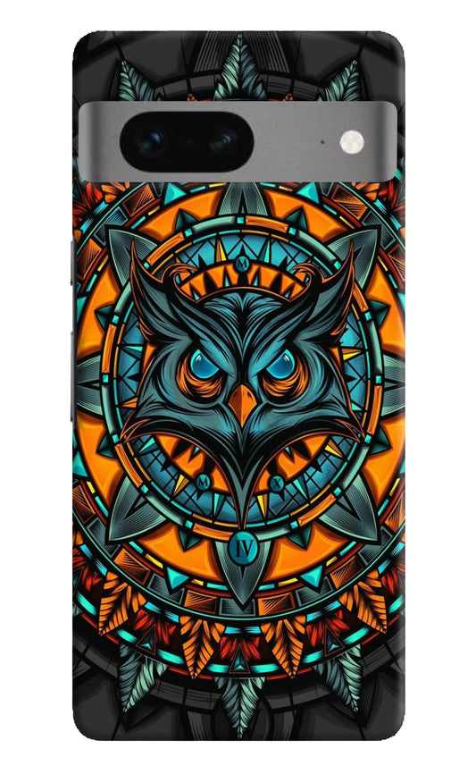 Angry Owl Art Google Pixel 7 Hard Case Back Cover by Casekaro