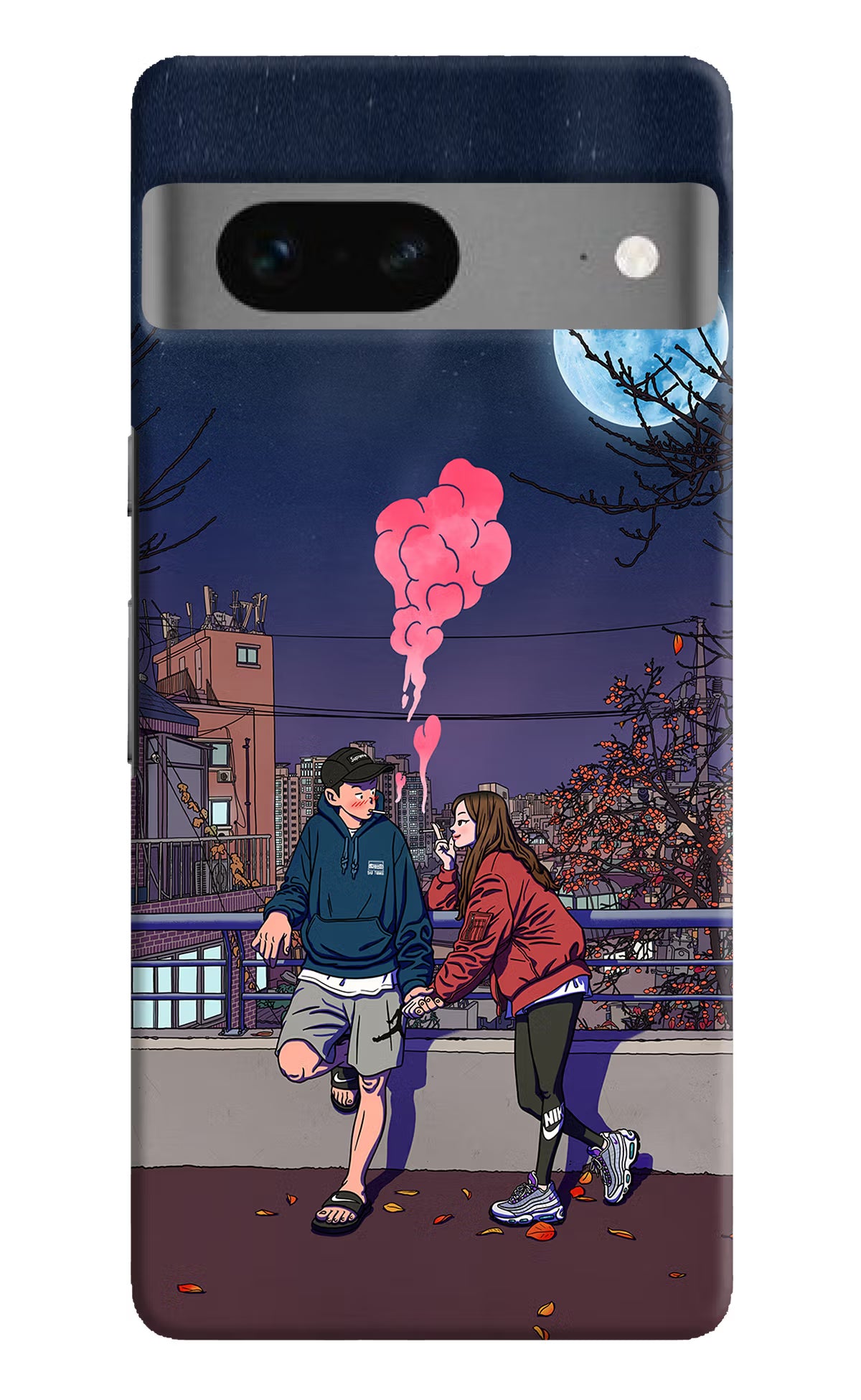 Chilling Couple Google Pixel 7 Hard Case Back Cover by Casekaro
