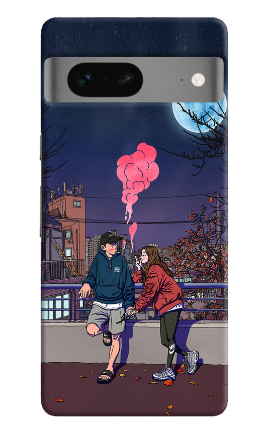 Chilling Couple Google Pixel 7 Hard Case Back Cover by Casekaro