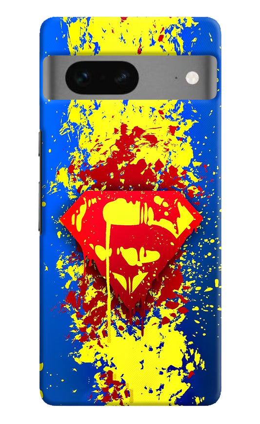 Superman logo Google Pixel 7 Hard Case Back Cover by Casekaro