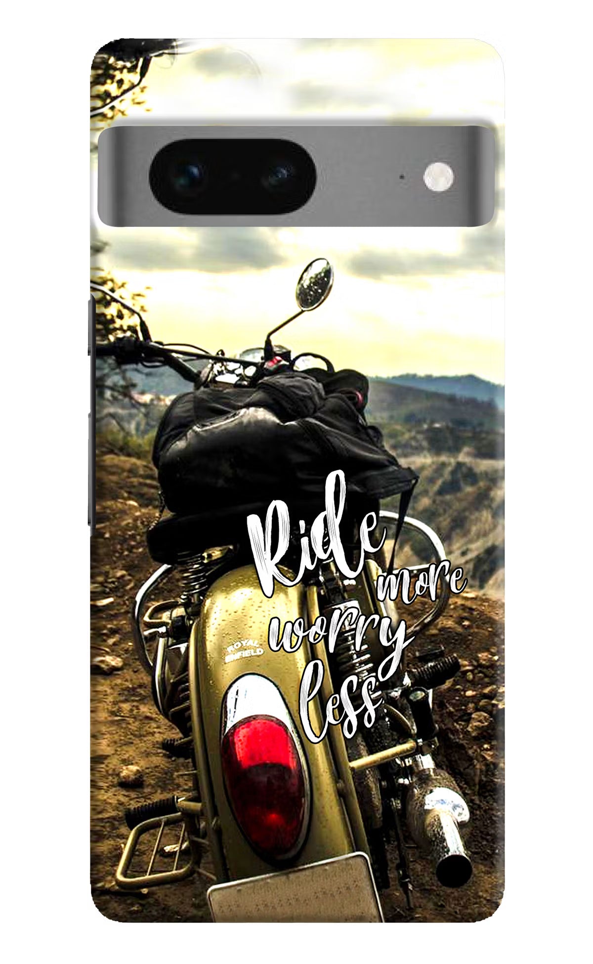 Ride More Worry Less Google Pixel 7 Hard Case Back Cover by Casekaro