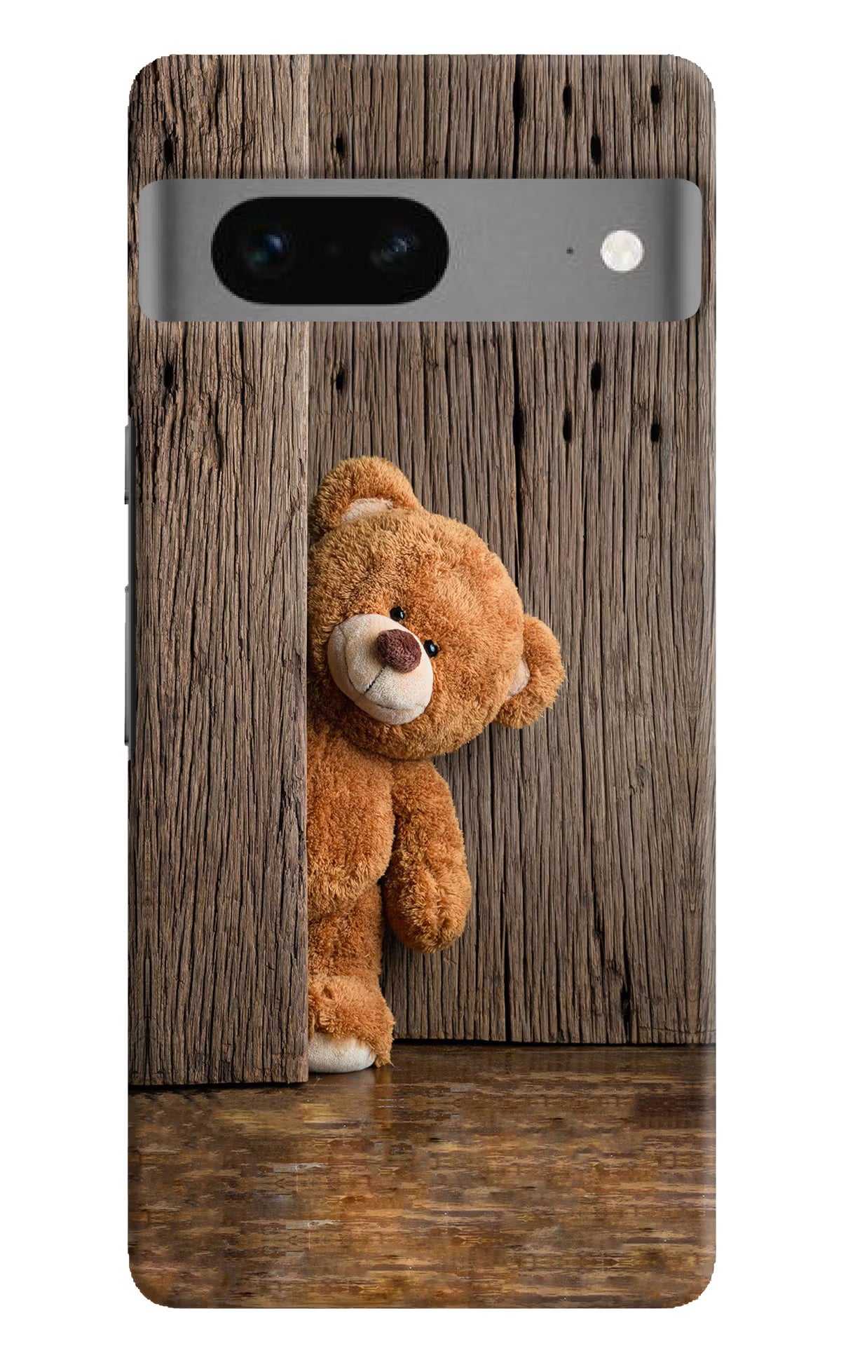 Teddy Wooden Google Pixel 7 Hard Case Back Cover by Casekaro