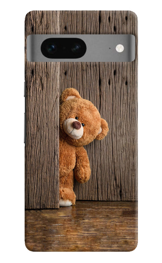 Teddy Wooden Google Pixel 7 Hard Case Back Cover by Casekaro
