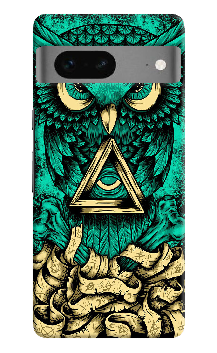 Green Owl Google Pixel 7 Back Cover, Hard case