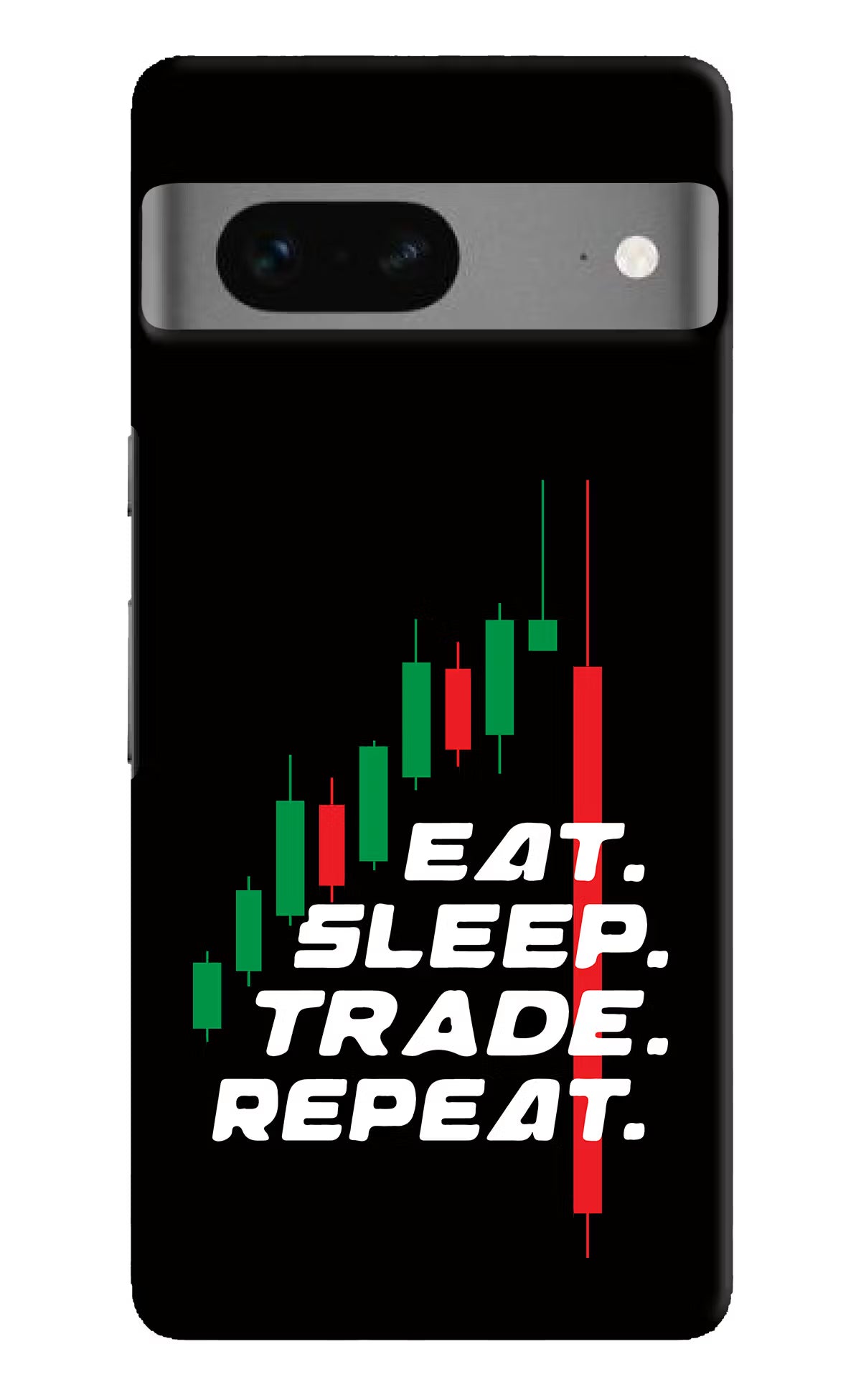 Eat Sleep Trade Repeat Google Pixel 7 Hard Case Back Cover by Casekaro