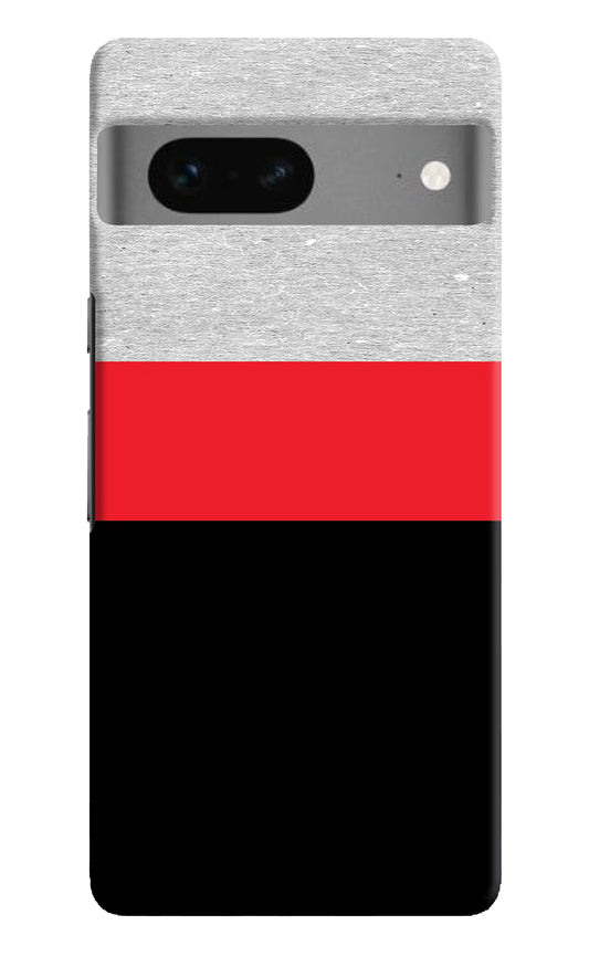 Tri Color Pattern Google Pixel 7 Hard Case Back Cover by Casekaro