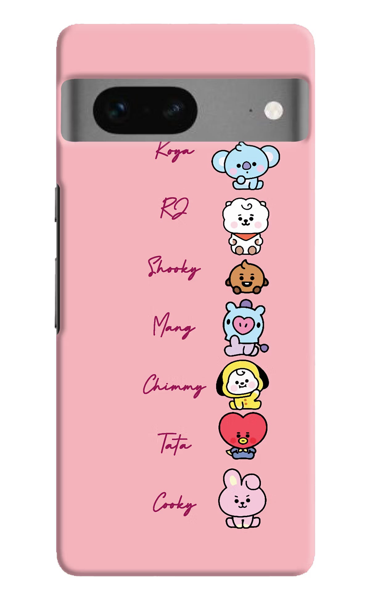 BTS names Google Pixel 7 Hard Case Back Cover by Casekaro