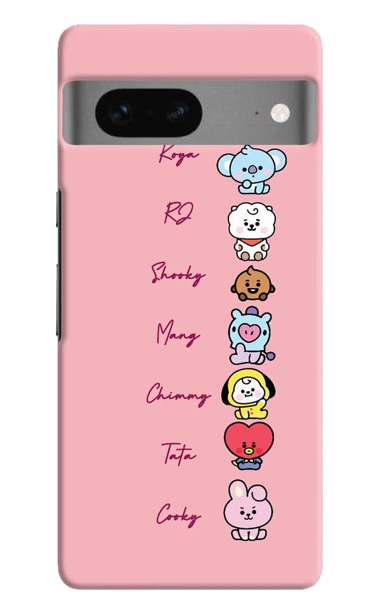 BTS names Google Pixel 7 Hard Case Back Cover by Casekaro
