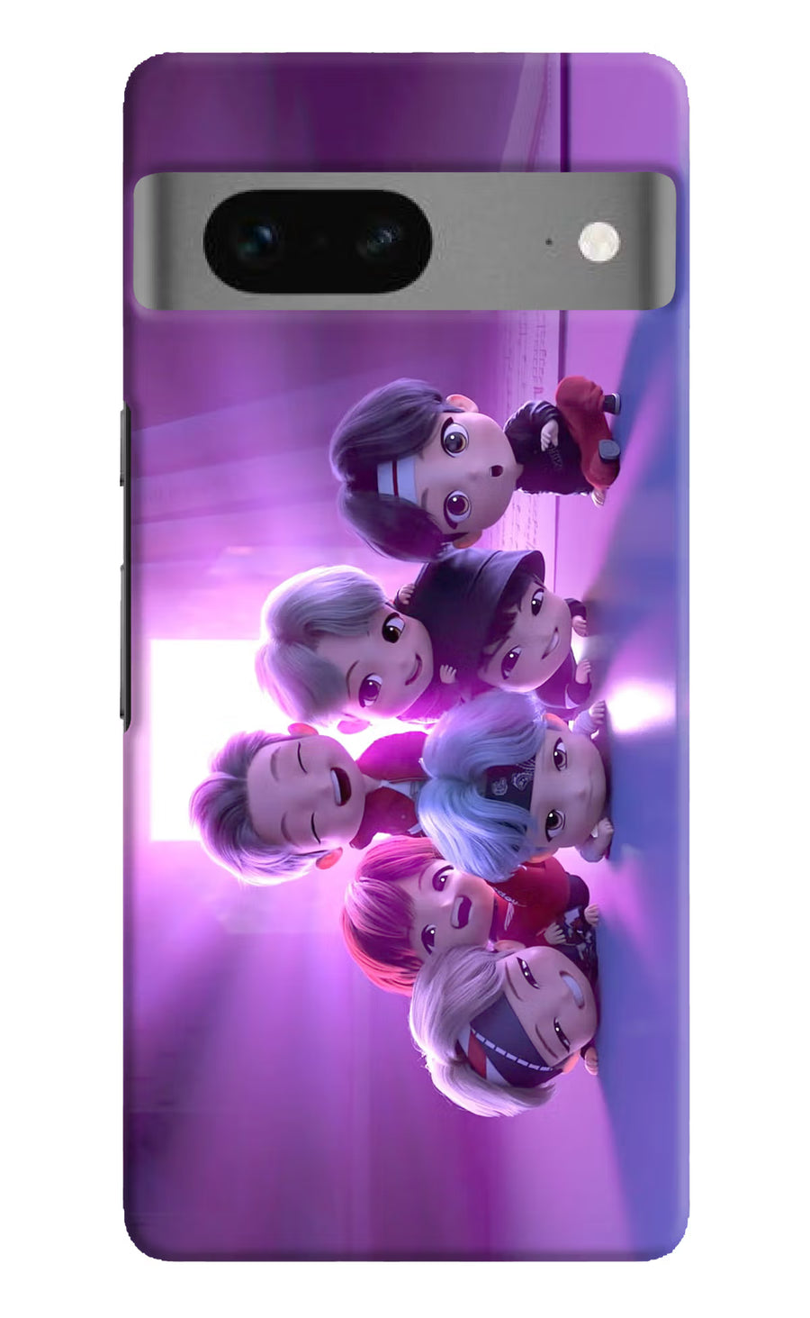 BTS Chibi Google Pixel 7 Back Cover, Hard case