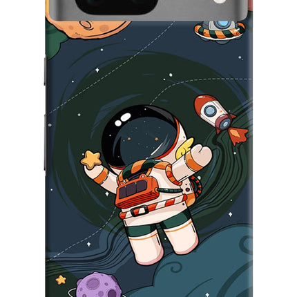 Cartoon Astronaut Google Pixel 7 Hard Case Back Cover by Casekaro