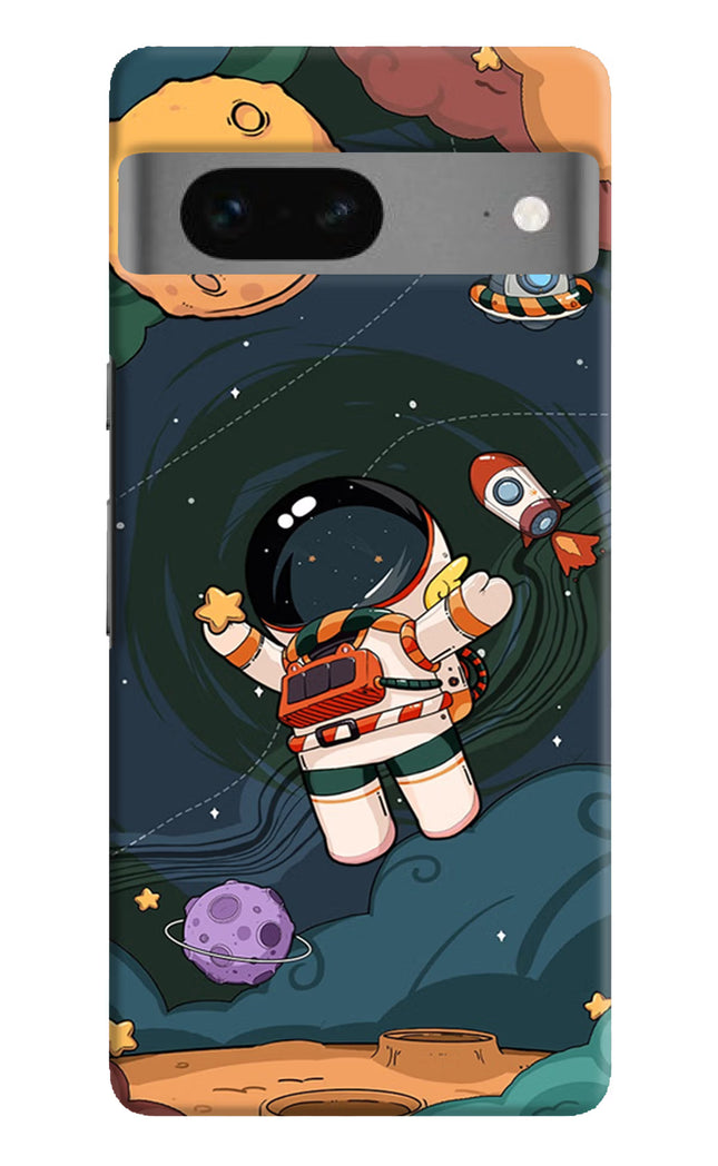 Cartoon Astronaut Google Pixel 7 Hard Case Back Cover by Casekaro
