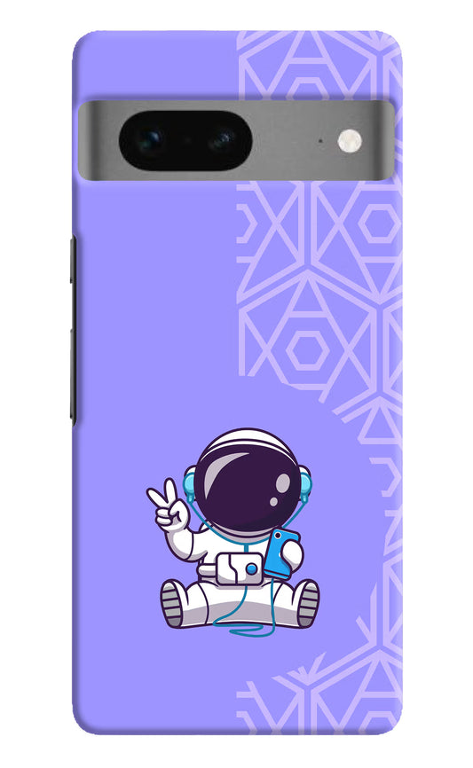 Cute Astronaut Chilling Google Pixel 7 Hard Case Back Cover by Casekaro