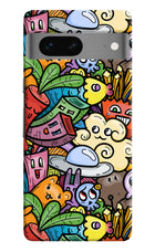 Veggie Doodle Google Pixel 7 Hard Case Back Cover by Casekaro