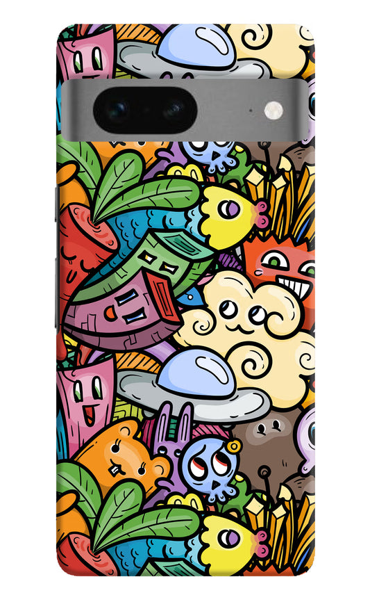 Veggie Doodle Google Pixel 7 Hard Case Back Cover by Casekaro