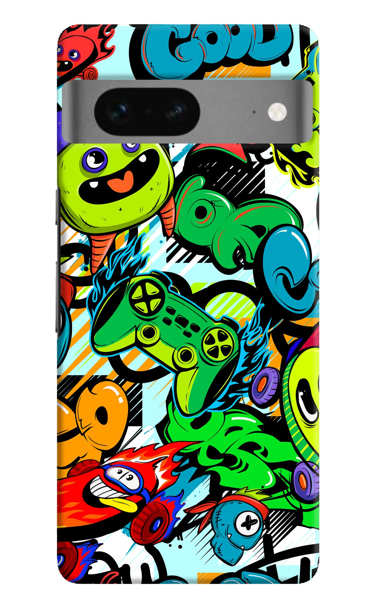 Game Doodle Google Pixel 7 Hard Case Back Cover by Casekaro
