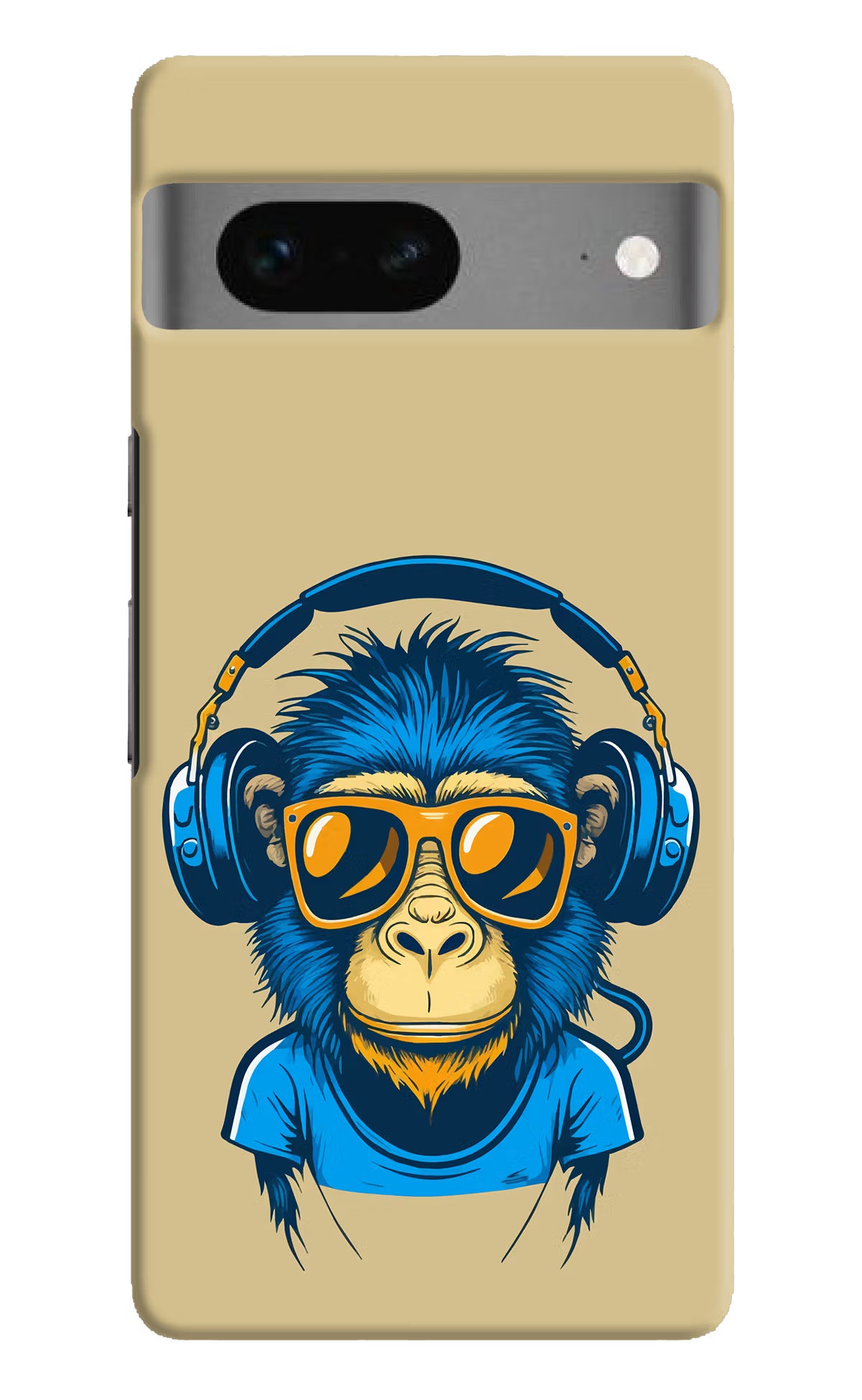 Monkey Headphone Google Pixel 7 Hard Case Back Cover by Casekaro