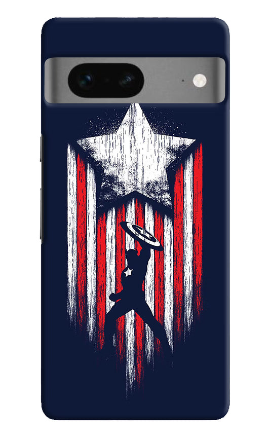 Captain America Marvel Art Google Pixel 7 Hard Case Back Cover by Casekaro