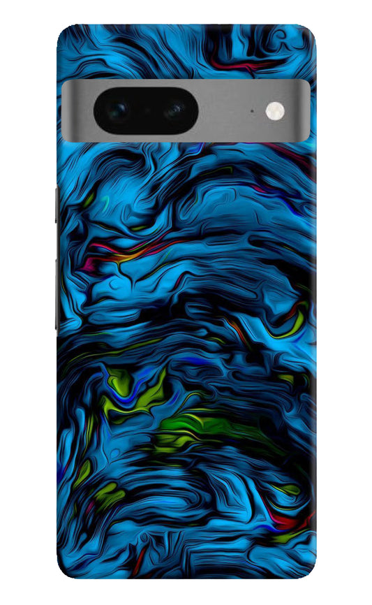 Dark Blue Abstract Google Pixel 7 Hard Case Back Cover by Casekaro