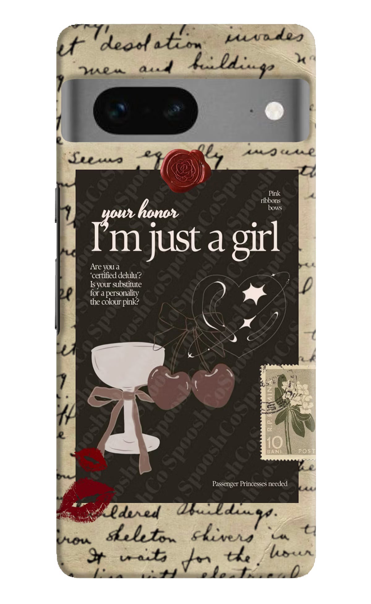 I am just a girl Google Pixel 7 Hard Case Back Cover by Casekaro
