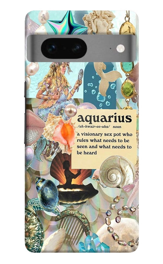 Aquarius Zodiac Google Pixel 7 Hard Case Back Cover by Casekaro