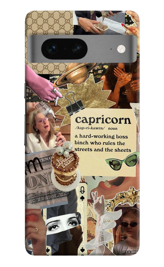 Capricorn Zodiac Google Pixel 7 Hard Case Back Cover by Casekaro