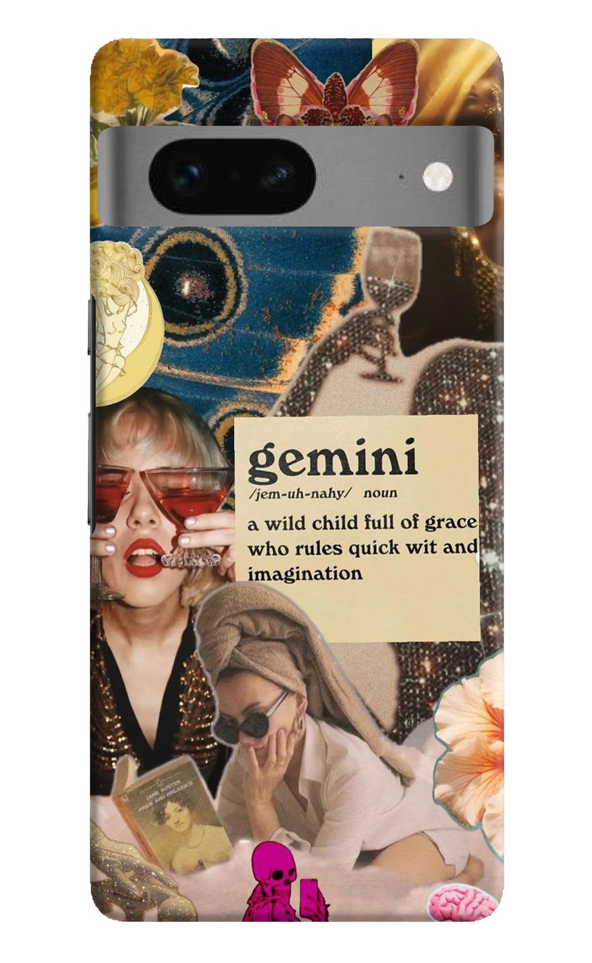 Gemini Zodiac Google Pixel 7 Hard Case Back Cover by Casekaro