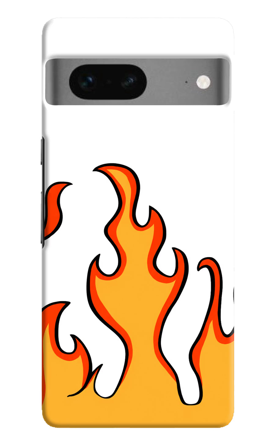 Fired Up – White Google Pixel 7 Back Cover, Hard case