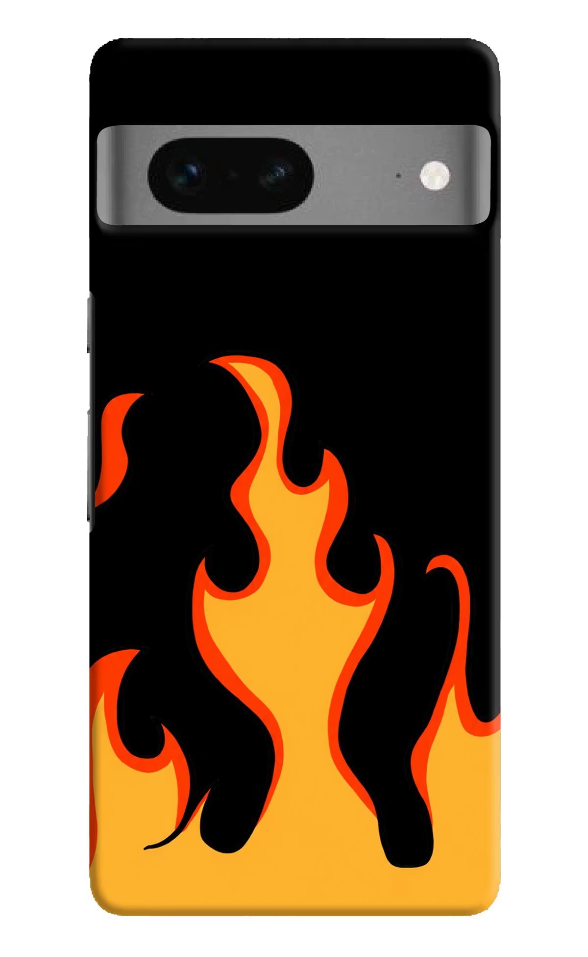 Fired Up – Black Google Pixel 7 Hard Case Back Cover by Casekaro