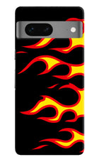 Side Sweep Flames Google Pixel 7 Hard Case Back Cover by Casekaro