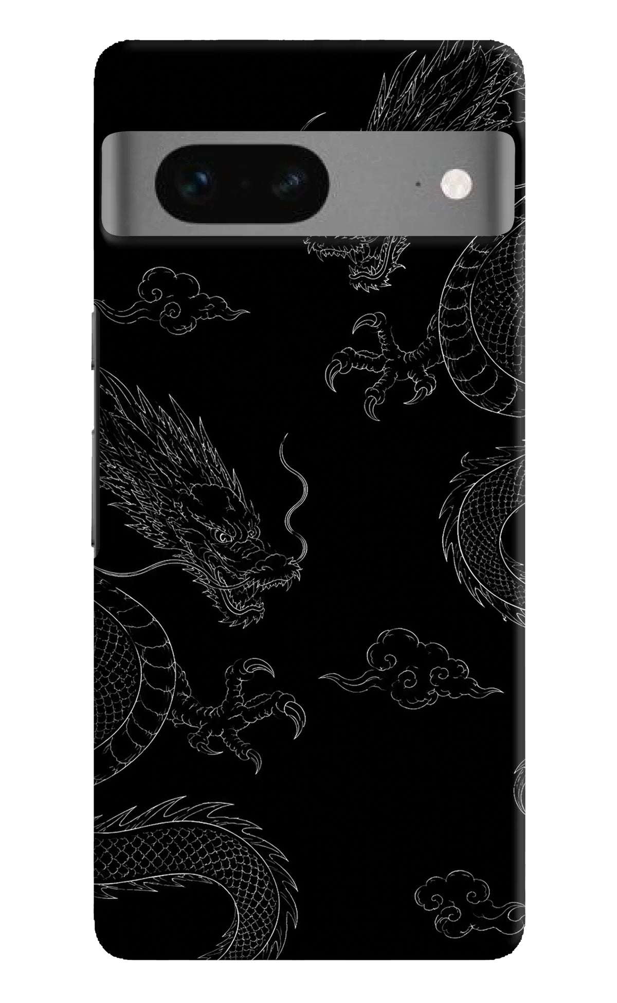 Twin Dragons Google Pixel 7 Hard Case Back Cover by Casekaro