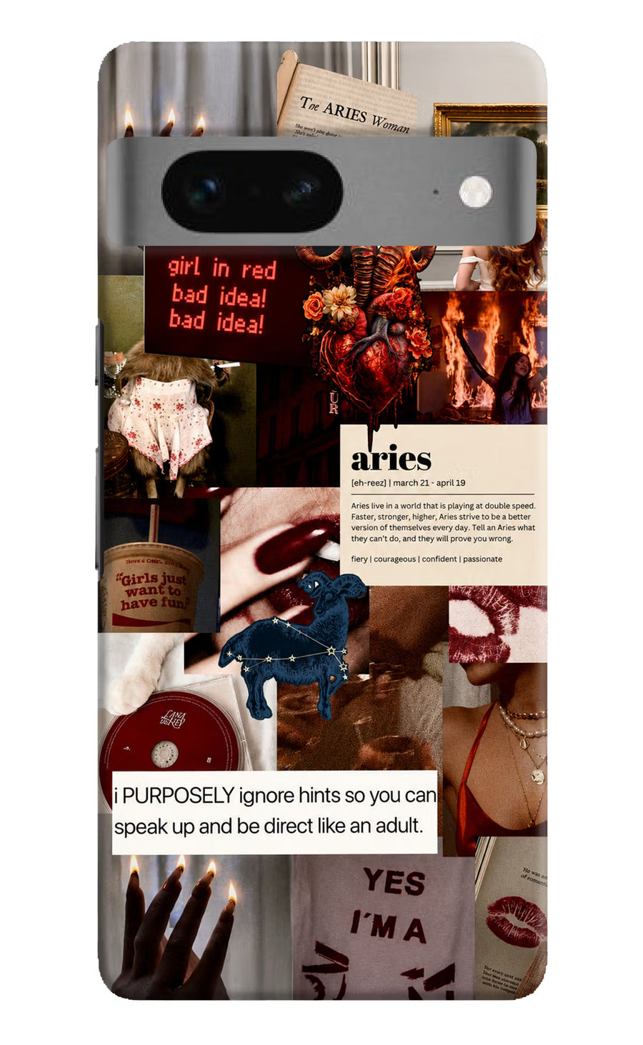 Zodiac Aries Google Pixel 7 Back Cover, Hard case