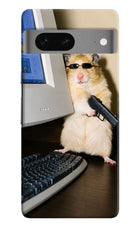 Hacker Hamster Google Pixel 7 Hard Case Back Cover by Casekaro