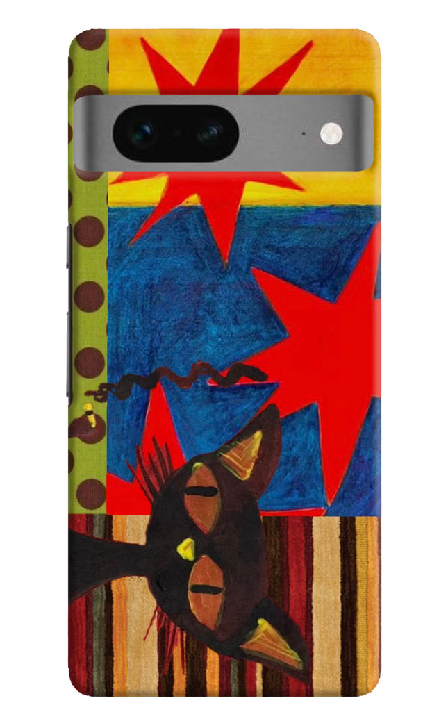 Pop Cat Google Pixel 7 Hard Case Back Cover by Casekaro
