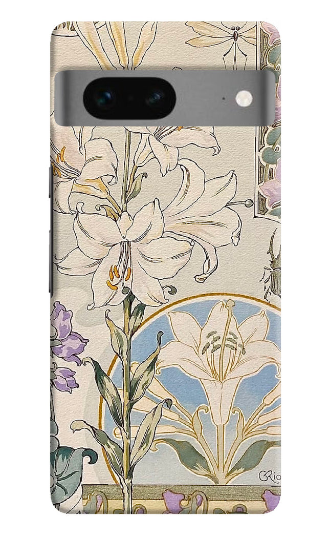 White Lily Google Pixel 7 Hard Case Back Cover by Casekaro