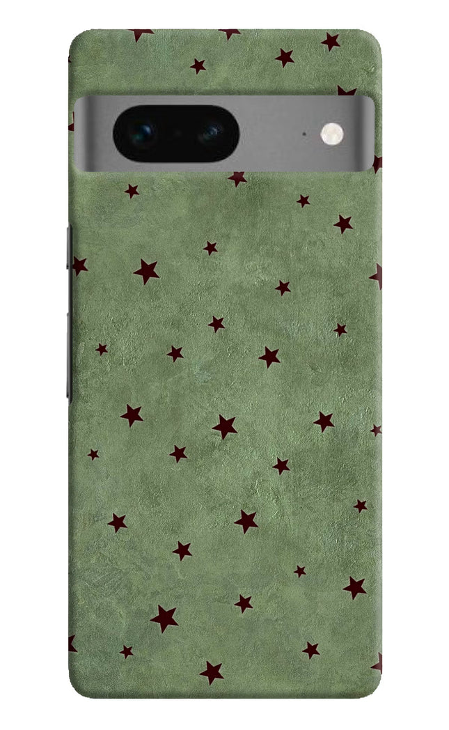 Green Stars Google Pixel 7 Hard Case Back Cover by Casekaro
