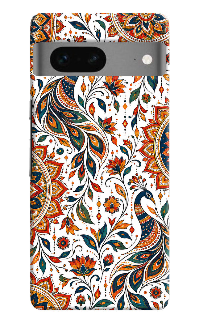 White Mayura Google Pixel 7 Hard Case Back Cover by Casekaro