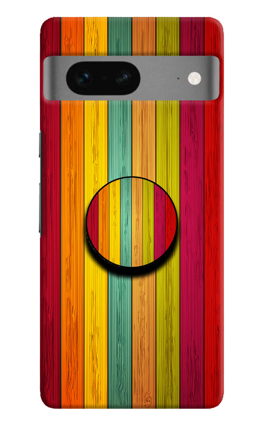 Multicolor Wooden Google Pixel 7 Pop Case by Casekaro