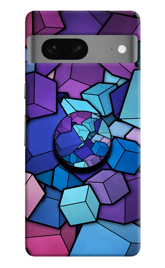 Cubic Abstract Google Pixel 7 Pop Case by Casekaro