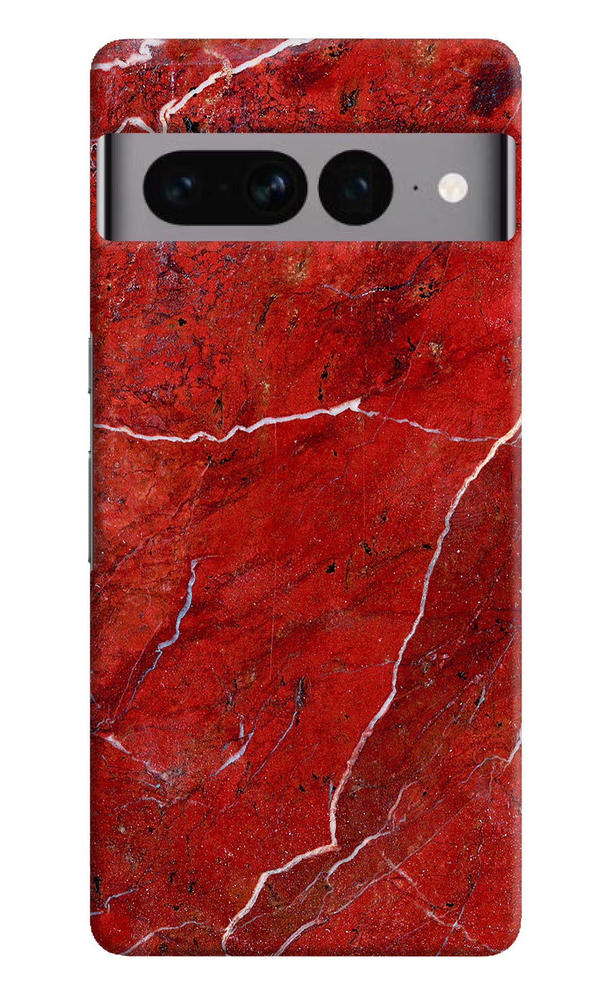 Red Marble Design Google Pixel 7 Pro Hard Case Back Cover by Casekaro