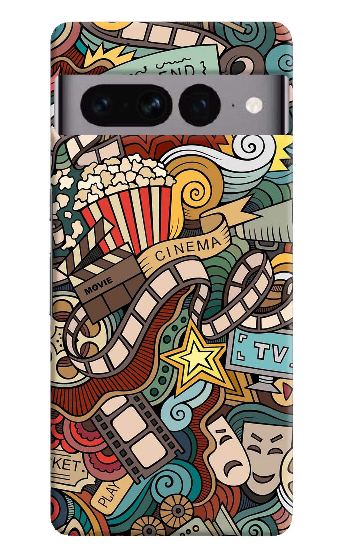 Cinema Abstract Google Pixel 7 Pro Hard Case Back Cover by Casekaro
