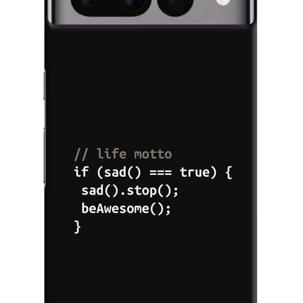 Life Motto Code Google Pixel 7 Pro Hard Case Back Cover by Casekaro