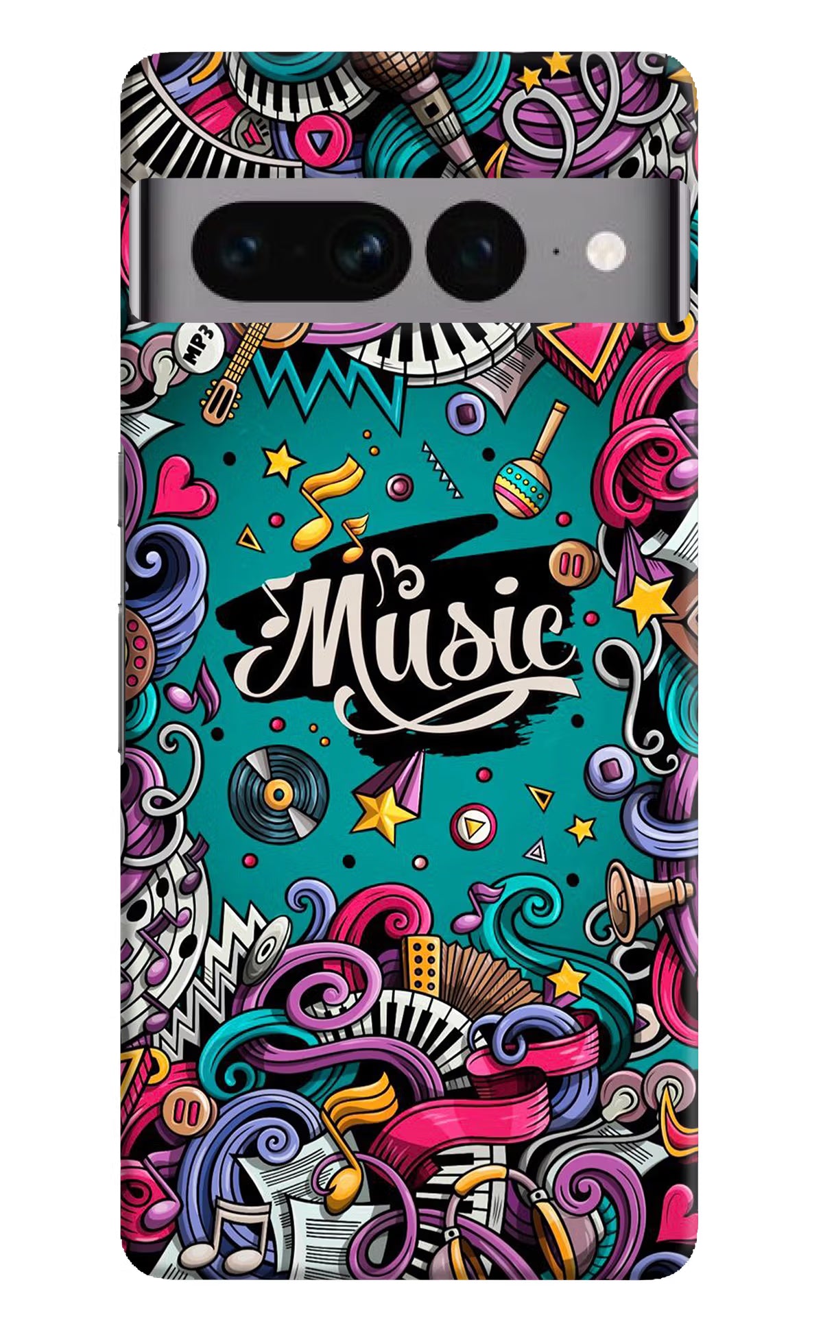 Music Graffiti Google Pixel 7 Pro Hard Case Back Cover by Casekaro