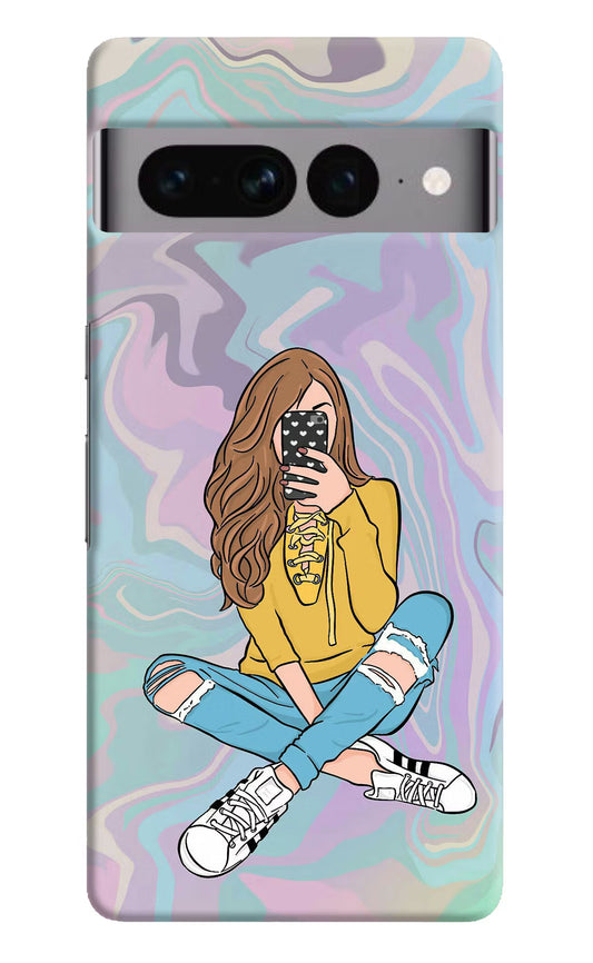 Selfie Girl Google Pixel 7 Pro Hard Case Back Cover by Casekaro